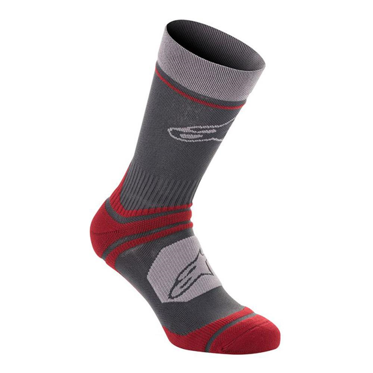 CALCETINES ALPINESTARS CASCADE GRIS ROJO L